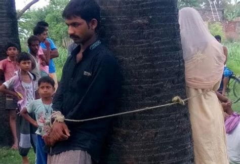 Woman Paramour Tied To Tree Beaten Up On Panchayat Orders In Bihar