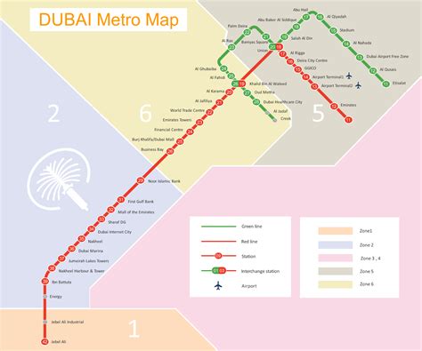 Dubai Metro Route Map Dubai Subway Mapdubai Rail Map Routes