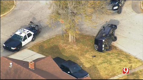 Chase Suspect Flees After Wrecking Suv In Ne Okc Neighborhood