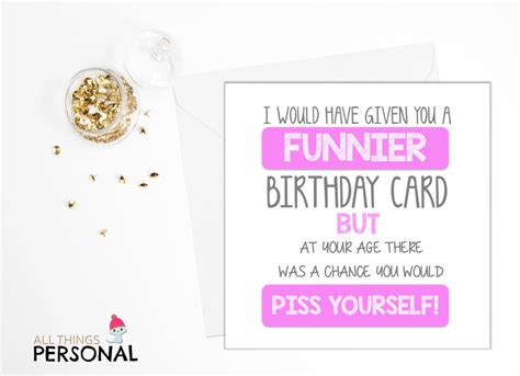 Funny Birthday Card With Humour Cheeky Joke Birthday Card For Etsy UK