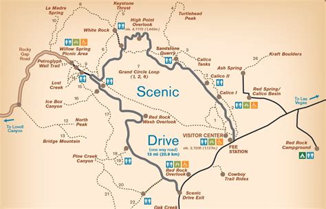 Red Rock Scenic Byway Map World Map