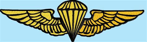 Parachute Wings 3 Size Pack Embroidery Design