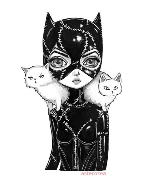 Catwoman Selina Kyle Art Prints Batman Returns Tim Burton Etsy