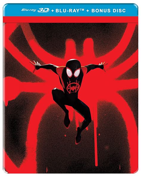 Spider Man Into The Spider Verse Steelbook Blu Ray 3D Blu Ray