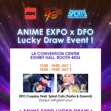 Community events and conferences going online, our digital lucky draw system can help you take your lucky. Anime Expo X DFO Lucky Draw Event | Dungeon Fighter Online