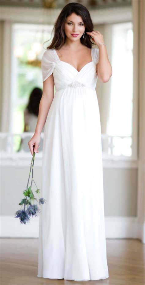 Maternity dress for wedding guest. Silk Sophia Maternity Wedding Gown Ivory by Tiffany Rose ...