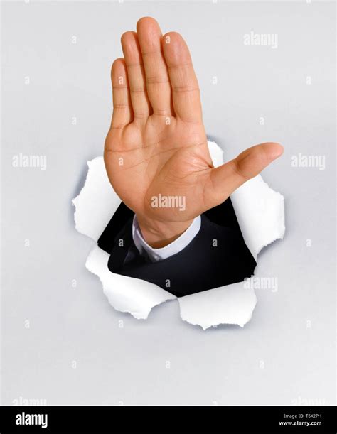 Gesture Series Hand Break Out Stock Photo Alamy