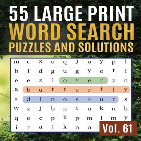 Find Words For Adults Seniors 55 Large Print Word Search