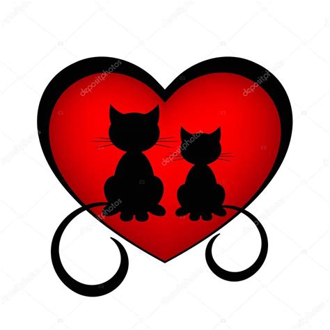 Black Cats In Love — Stock Vector © Ann Precious 21287663