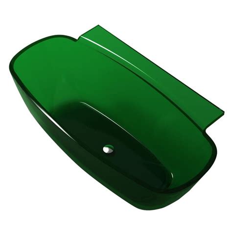 Anzzi Vida Series 32 In X 62 In Emerald Green Solid Surface Oval