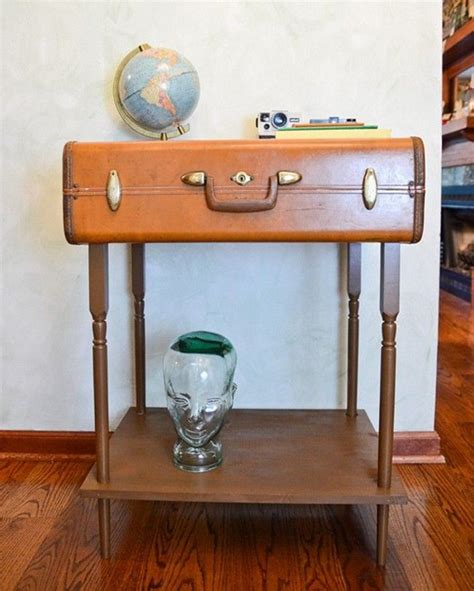 Wooden Storage Stand Made From An Old Wooden Suitcase Vintage Suitcase