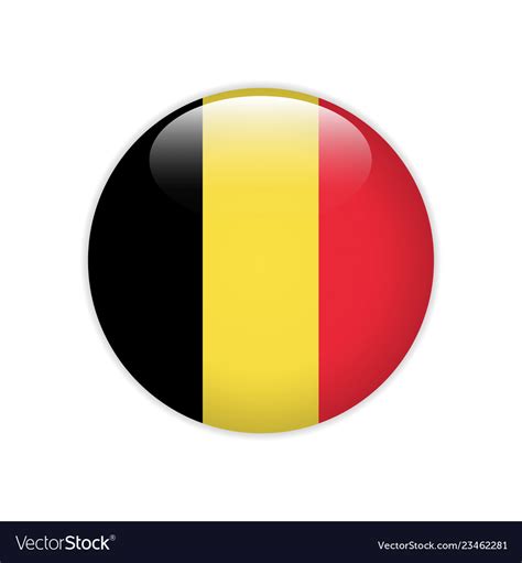 Belgium Flag On Button Royalty Free Vector Image