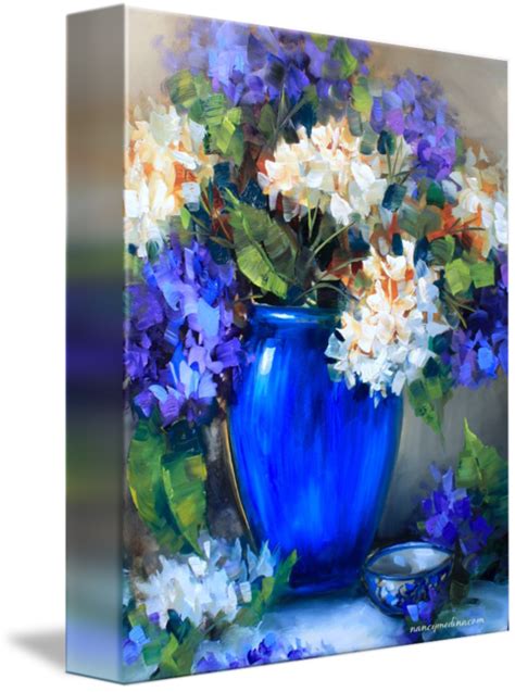 New Day Blue Hydrangeas By Nancy Medina Hydrangeas Art Hydrangea