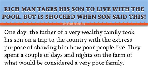 Rich Man Takes Son To Live With The Poor But Is Shocked When Son Said