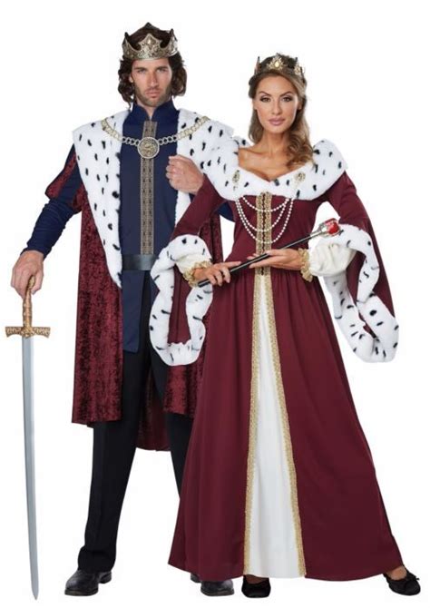 Royal Couple Costume Fancy Dress Outfits Couples Costumes Queen Halloween Costumes