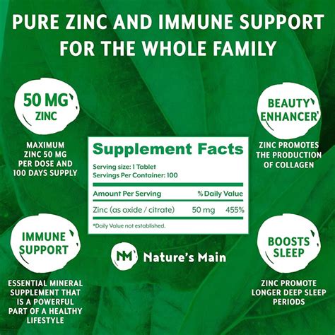 Zinc Supplement Natures Main