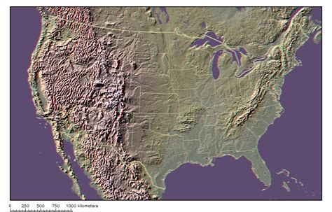 Topigraphical Map Of The United States United States Map