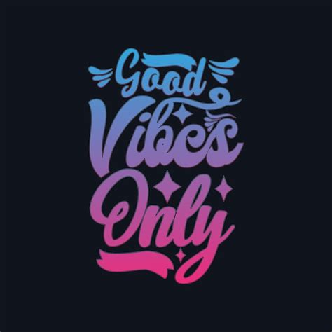 Premium Vector Good Vibes Only Typography Background Poster