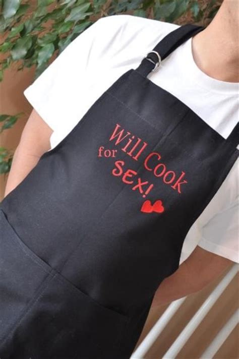 Items Similar To Valentine Personalized Embroidered Adult Cook For Sex Apron Sweetheart T On Etsy