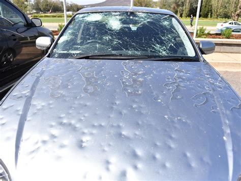 Canberra Sydney Hailstorm Pictures Show Damaged Cars Homes