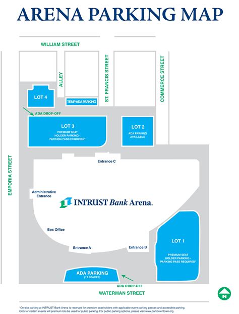 Intrust Bank Arena Entrance Gates And Parking Information Wichita