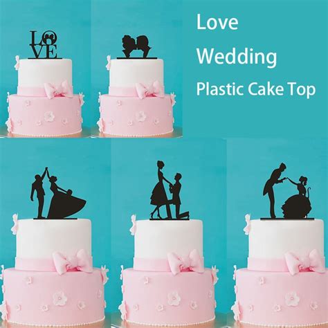 Cake Decoration Topper Bride Groom Cake Toppers Cupcake Mr Mrs Acrylic Black Cake Topper Wedding
