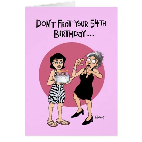 Funny 54th Birthday Card For Her Zazzle