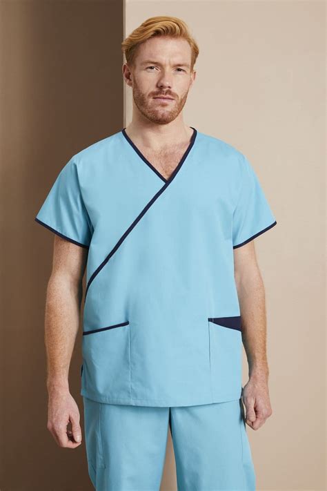 Mens Fitted Scrub Top Healthcare Simon Jersey