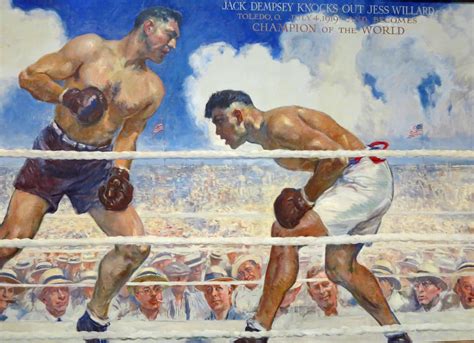 Detail Of Dempsey Willard Fight By James Montgomery Flagg James