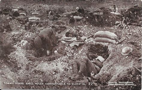 Daily Mail Battle Pictures Ww1 No77 Tommy Sleeping In Comfort Shell