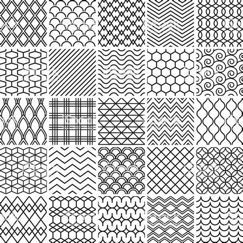 Set of simple lines patterns 벡터 아트 두들 패턴 젠탱글 패턴