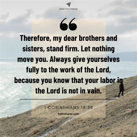 1 Corinthians 1558 Therefore My Dear Brothers And Sisters Stand Firm