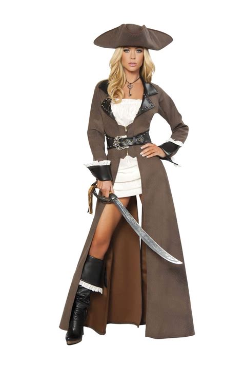 Adult Pirate Captain Woman Deluxe Costume 12099 The Costume Land