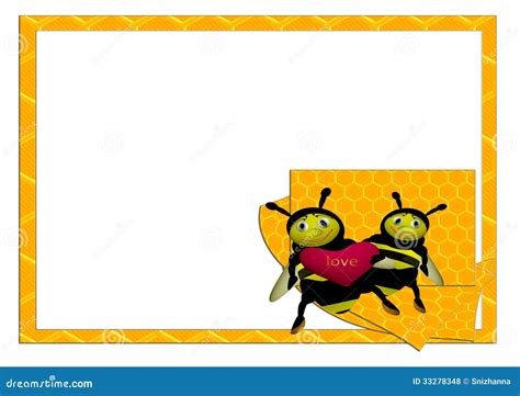 Two Bees Stock Illustration Illustration Of Composition 33278348