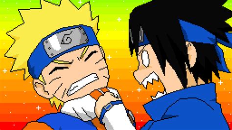 Pixilart Sasuke And Naruto By Cosmicspacevape
