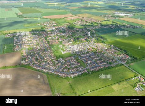 An Aerial View Of The North Lincolnshire Village Of Hibaldstow Stock