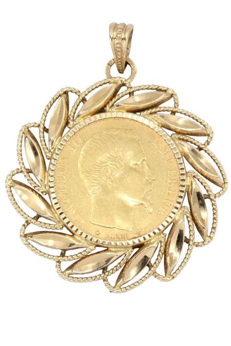 Pendentif 20francs Napoleoniii Or 18k 22k Occasion