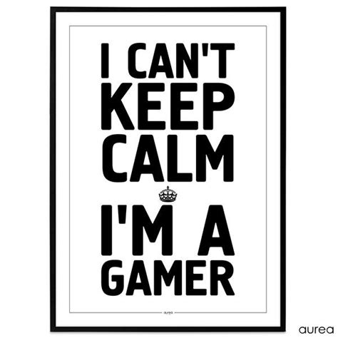 Gamingplakat I Cant Keep Calm Im A Gamer Kun Hos Os