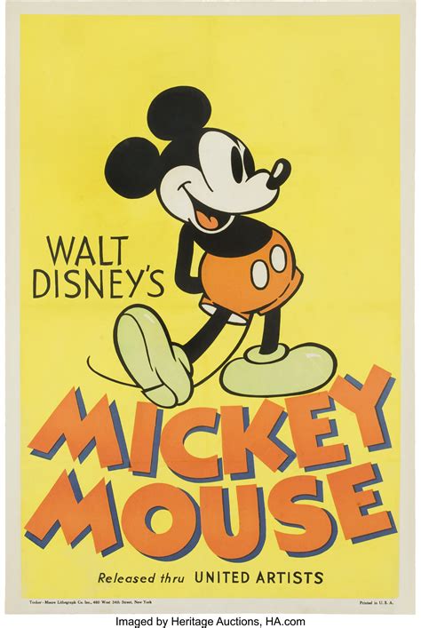 Mickey Mouse Stock Poster United Artists 1933 One Sheet 27 X
