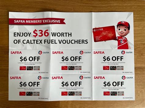 Caltex 36 Fuel Coupons For Safra Members Tickets And Vouchers Vouchers