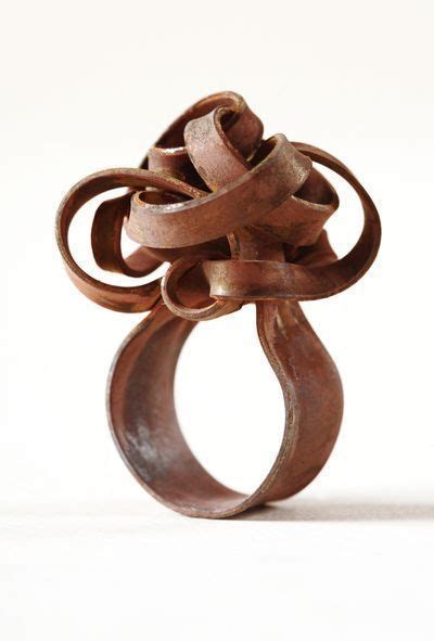 Iron Ring Iron Ring Sculptural Jewelry Leather Jewelry Artistic