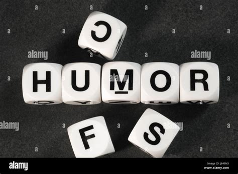 Word Humor On White Toy Cubes Stock Photo Alamy