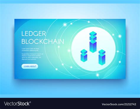 Ledger blockchain ico Royalty Free Vector Image