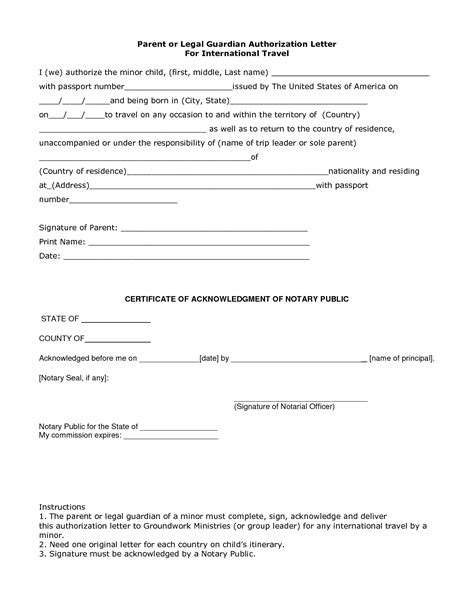 authorization letter legal guardian guardianship sample