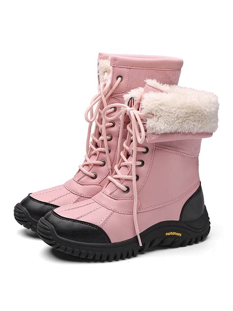 women snow boots large warm shoes pu leather snow boots thickened vogue snow boots
