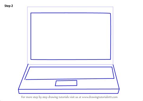 Learn How To Draw A Laptop Computers Step By Step Drawing Tutorials