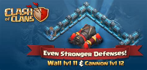 Cannon Level 12 And Wall Level 11 ~ Clash Of Clans