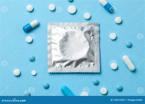 Choosing Method Of Contraception Birth Control Pills An Injection Syringe Condom Iud Method