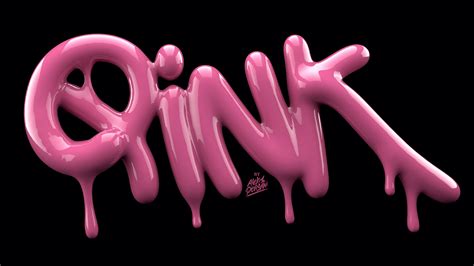 Typography 4k Font Abstract Pink Shape 3d Hd Wallpaper