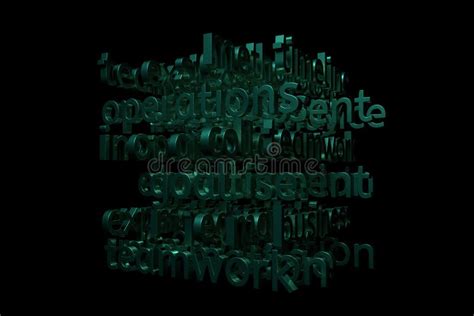 3d Rendering Abstract Cgi Typography With Dark Background Business Or